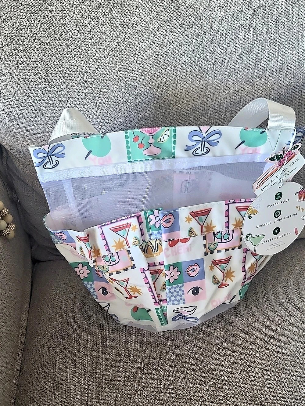 Shower Caddy Tote Waterproof Multicolor NWT